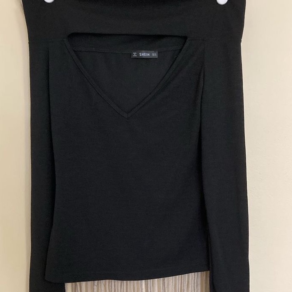 Black off the shoulder top